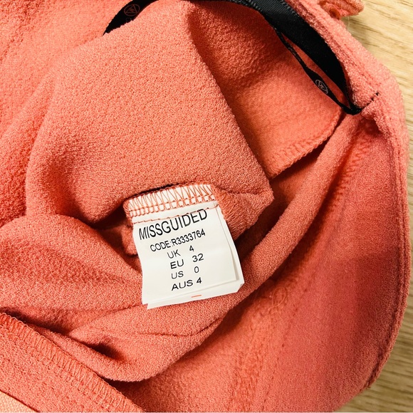Missguided Salmon Pink High Waisted Wide Leg Pants | Size 0 | NWOT | - Picture 11 of 11